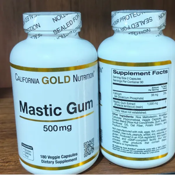Mastic Gum 500 mg by California Gold Nutrition — 180 veggie capsules (90 servings)