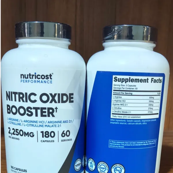 Nitric Oxide Booster by Nutricost Performance — 180 capsules (60 servings)