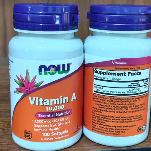 Vitamin A 10,000 IU by NOW Foods — 100 softgels