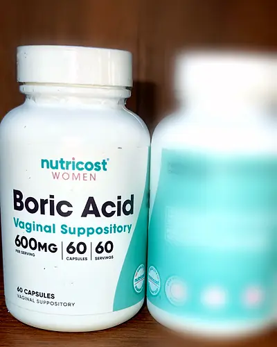 Boric Acid Vaginal Suppository 600 mg by Nutricost Women