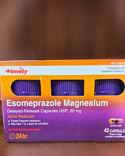 Esomeprazole Magnesium Delayed-Release 20 mg, Acid Reducer by Timely