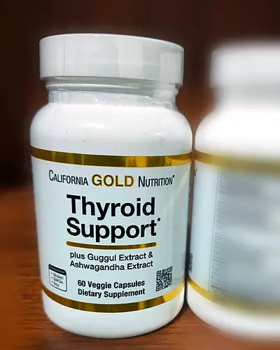 Thyroid Support plus Guggul Extract & Ashwagandha Extract by California Gold Nutrition